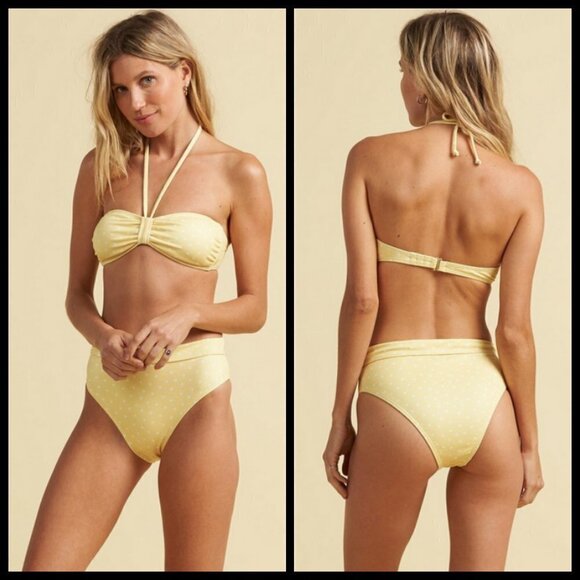 BILLABONG x THE SALTY BLONDE Sundipped Bikini Bandeau Top (L) + Rise Bottom (M) - Picture 6 of 16